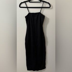 Split Hem Solid Bodycon Dress